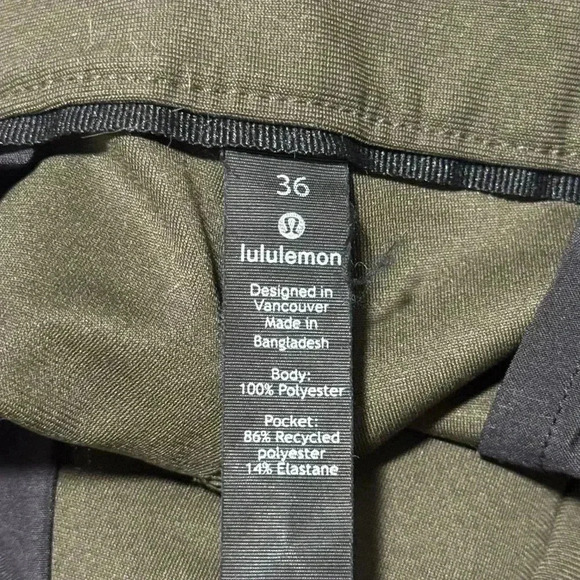 Lululemon Commission Pant Slim - Men’s Size 36 - Green - Picture 2 of 7